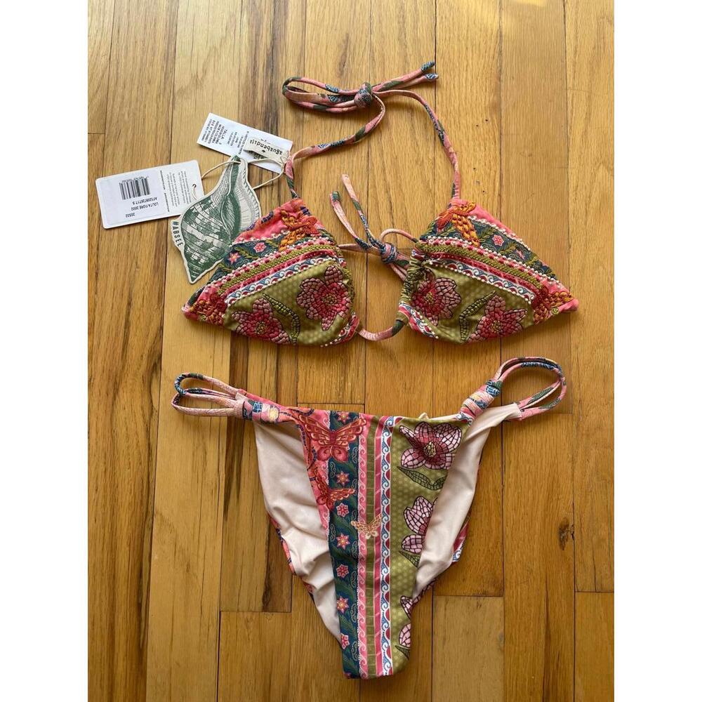 Agua Bendita Sz Small Lolita/Jude Fiore Bikini Beaded NWT